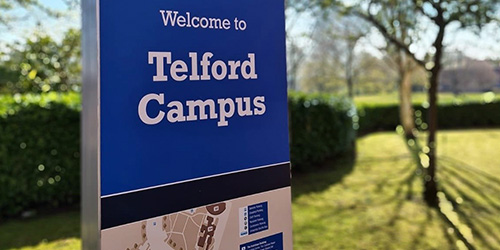 Telford Campus sign