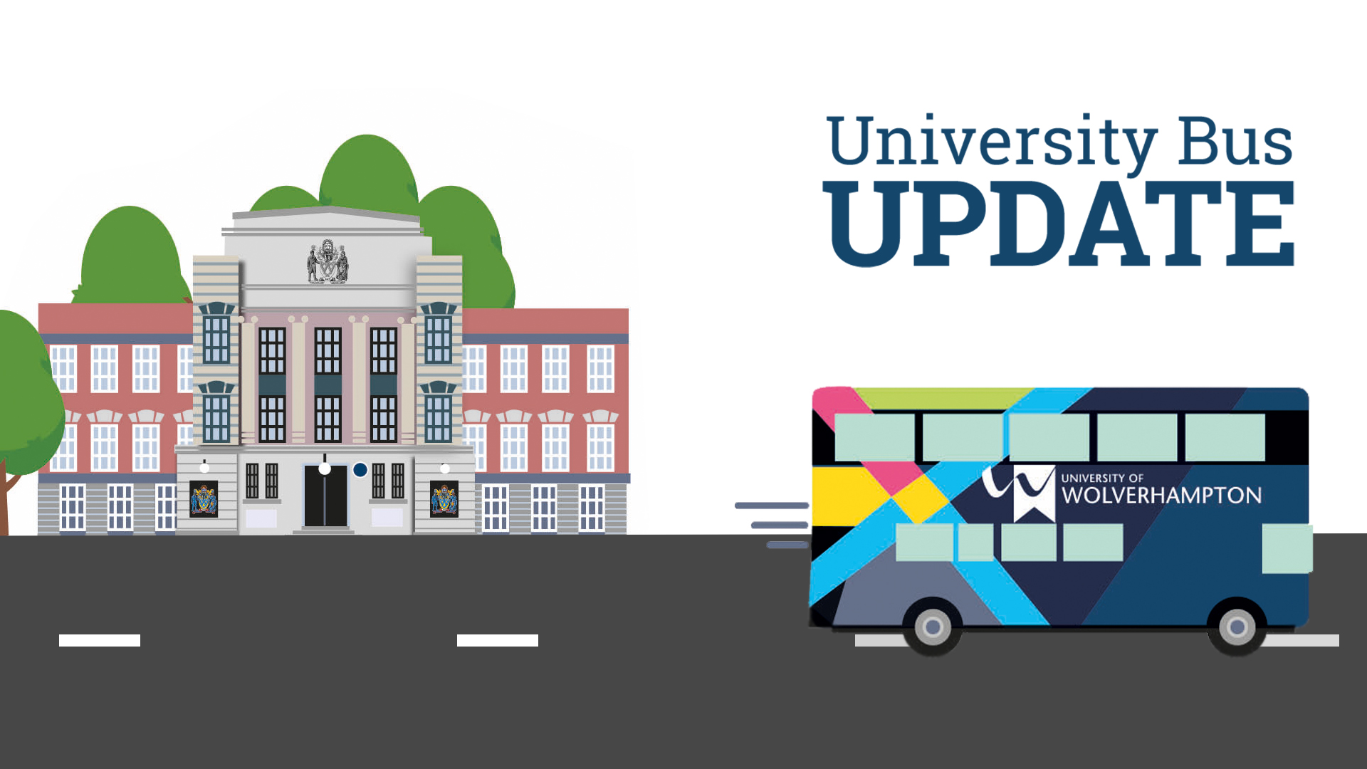 University Bus Update graphic