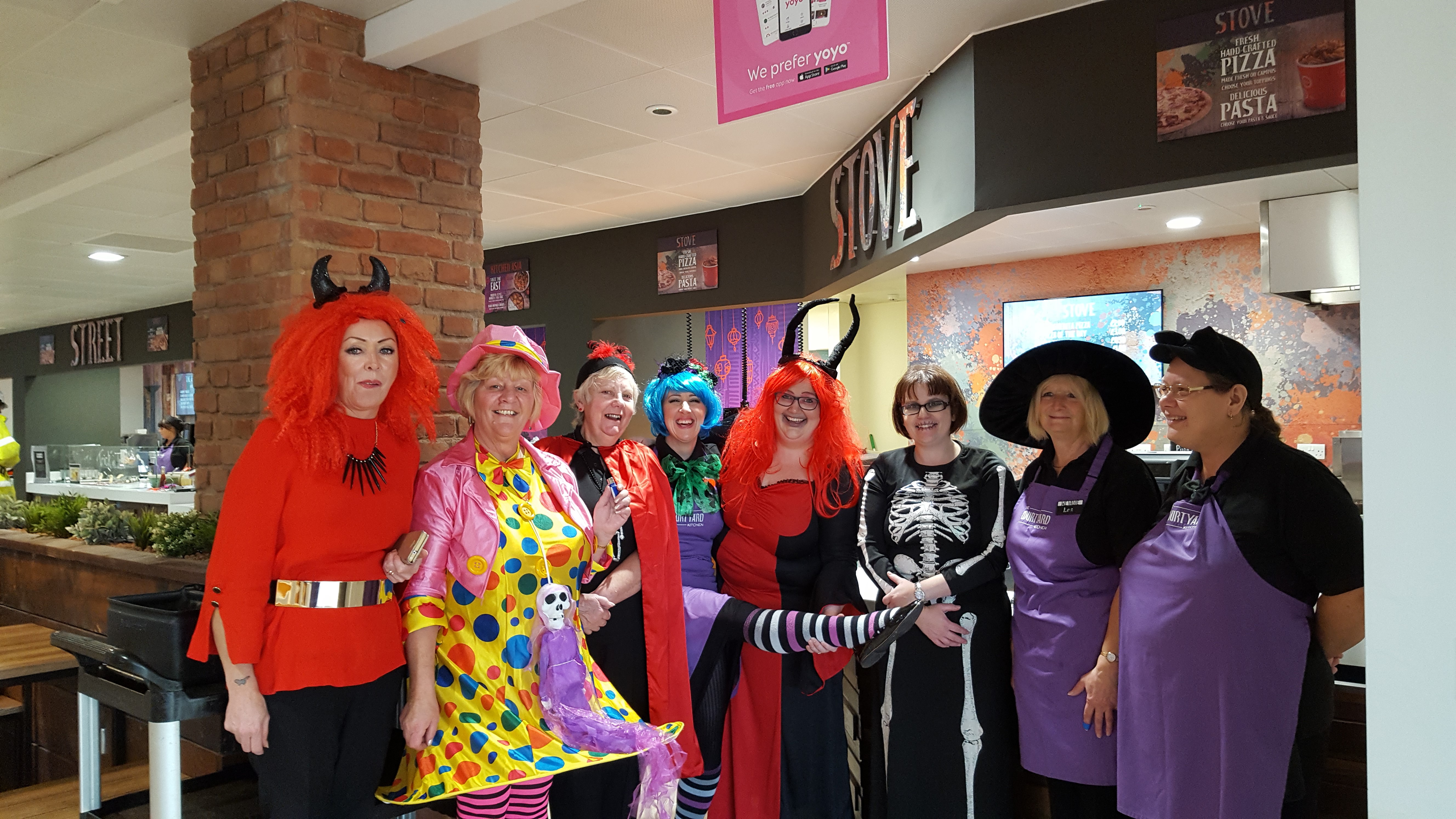 Catering Staff raising money for Children in Need
