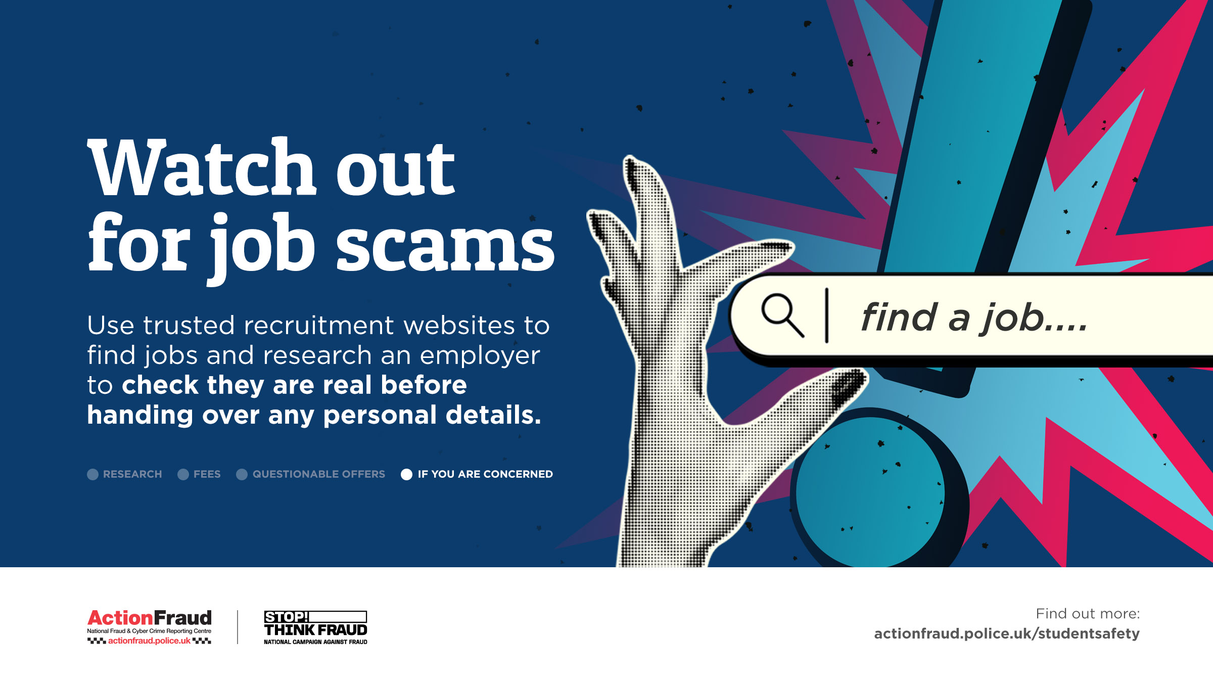 recruitment scams poster