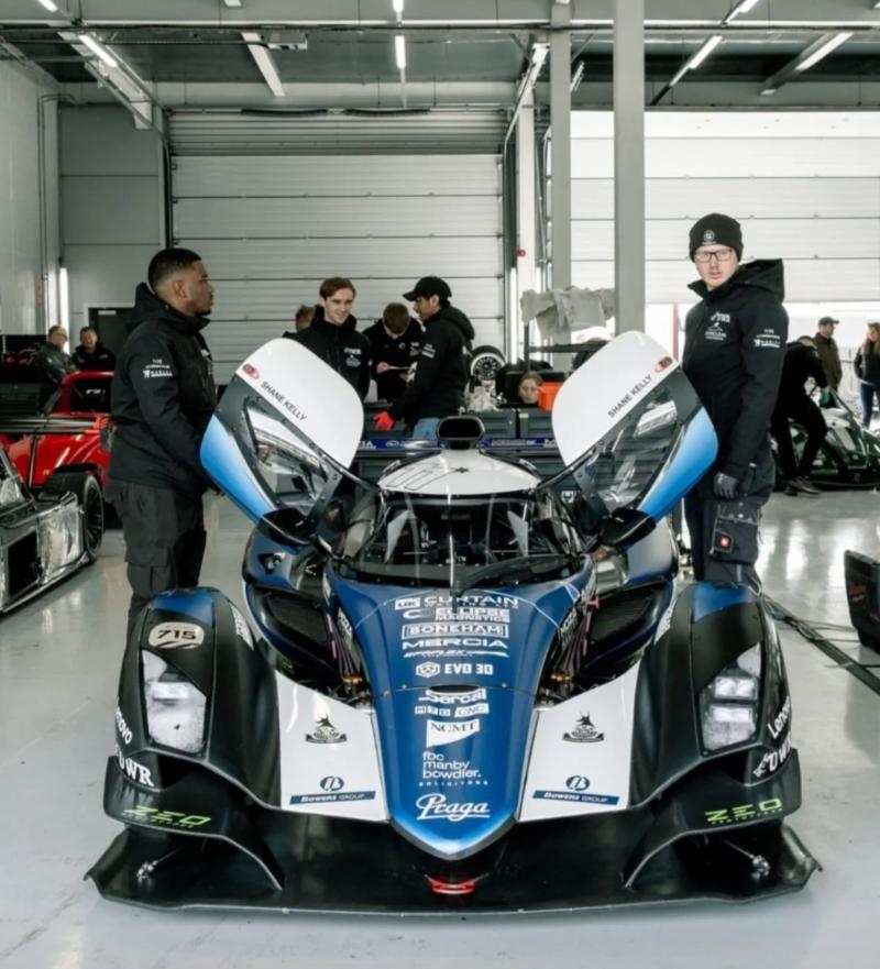 University of Wolverhampton Race team students in the workshop at Silverstone