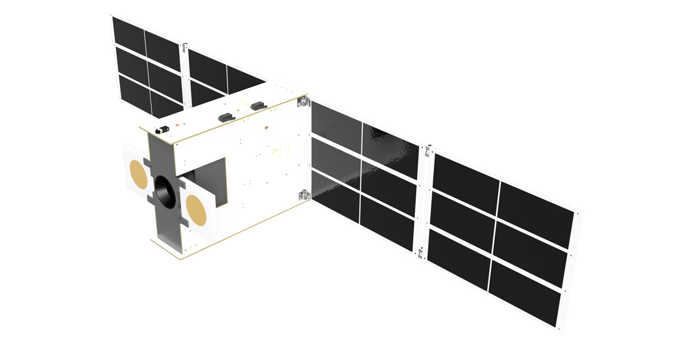 Space Eye - satellite Aurora Render Port illustration