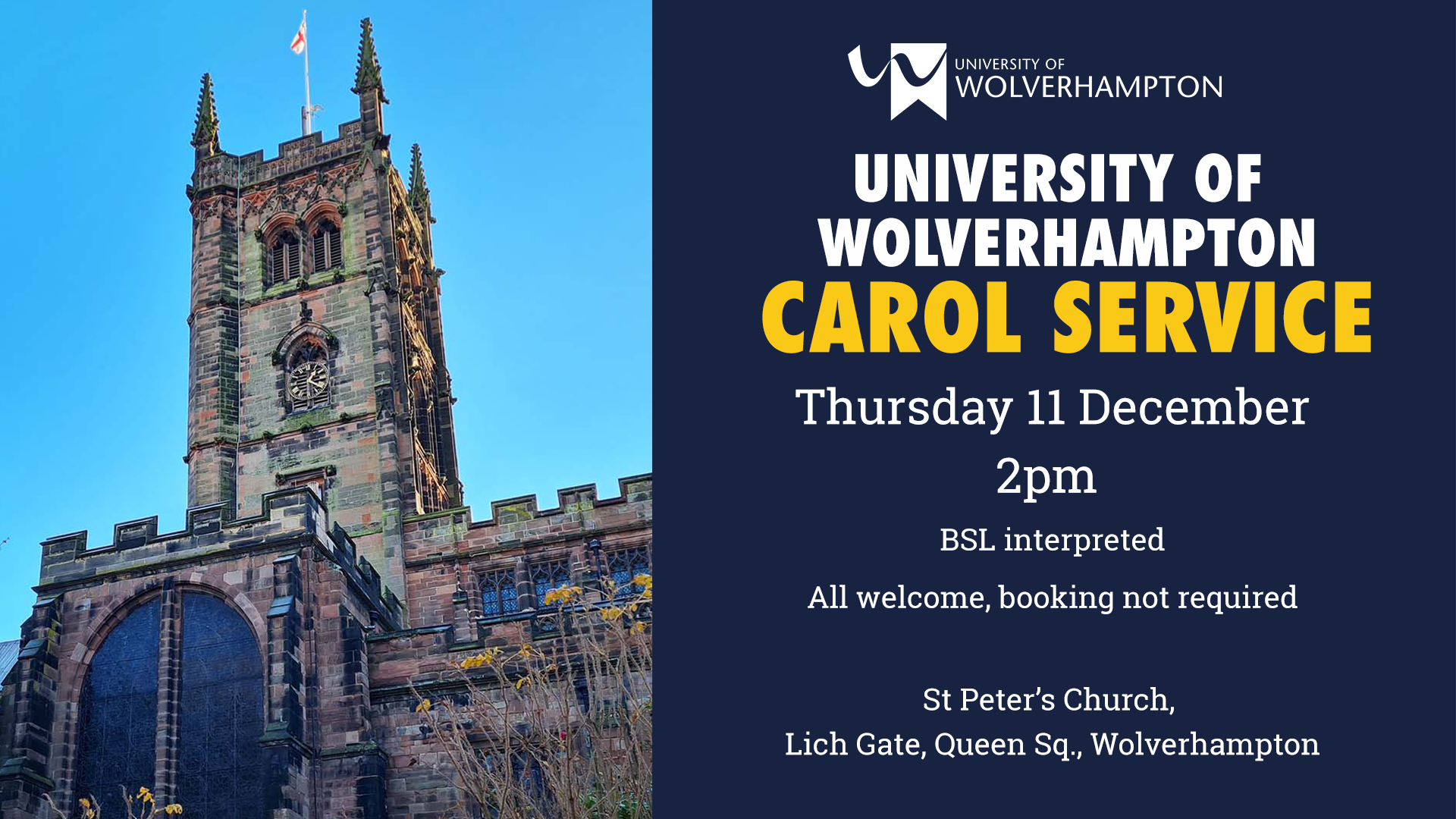 Christmas Carol Service 2025 Thursday 11 December