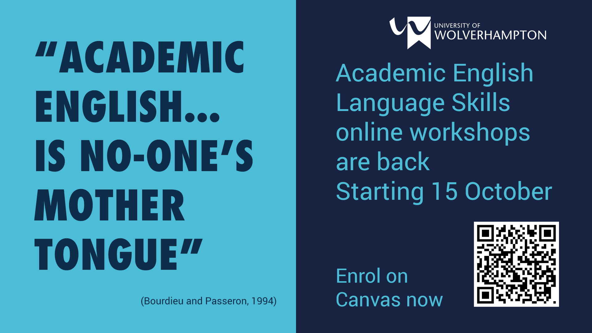 Academic English workshop poster