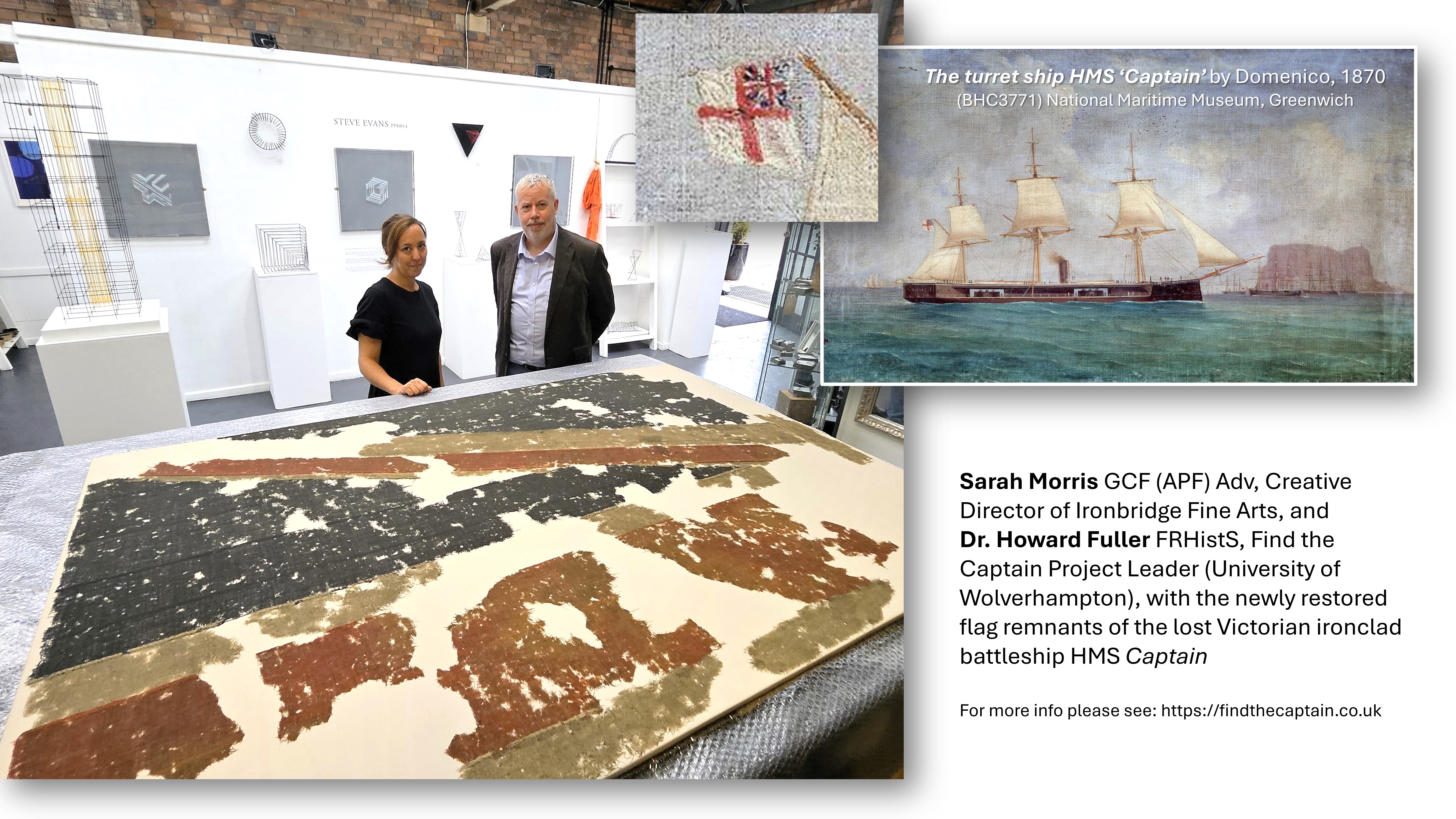 University restores lost flag of HMS Captain