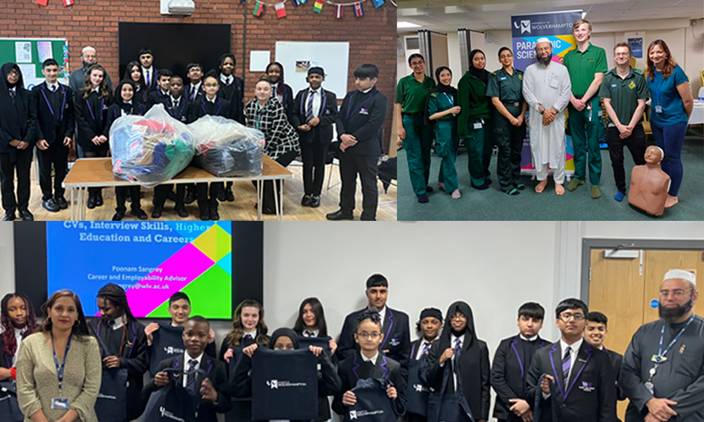 photo montage of Imam Asad engaging in various community and social activities