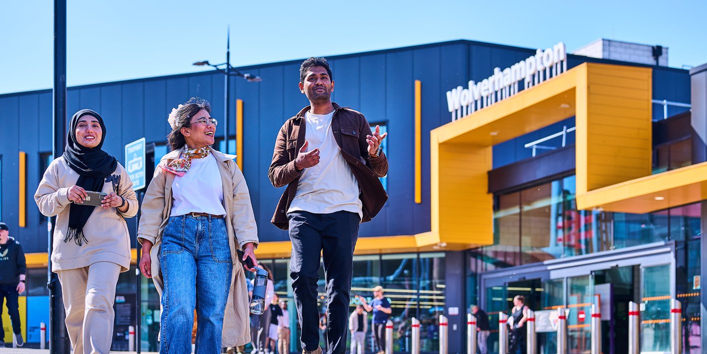 International students at train station