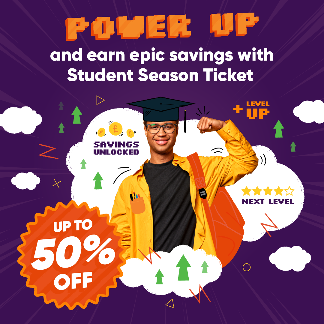 West Midlands Rail student Season Ticket graphic