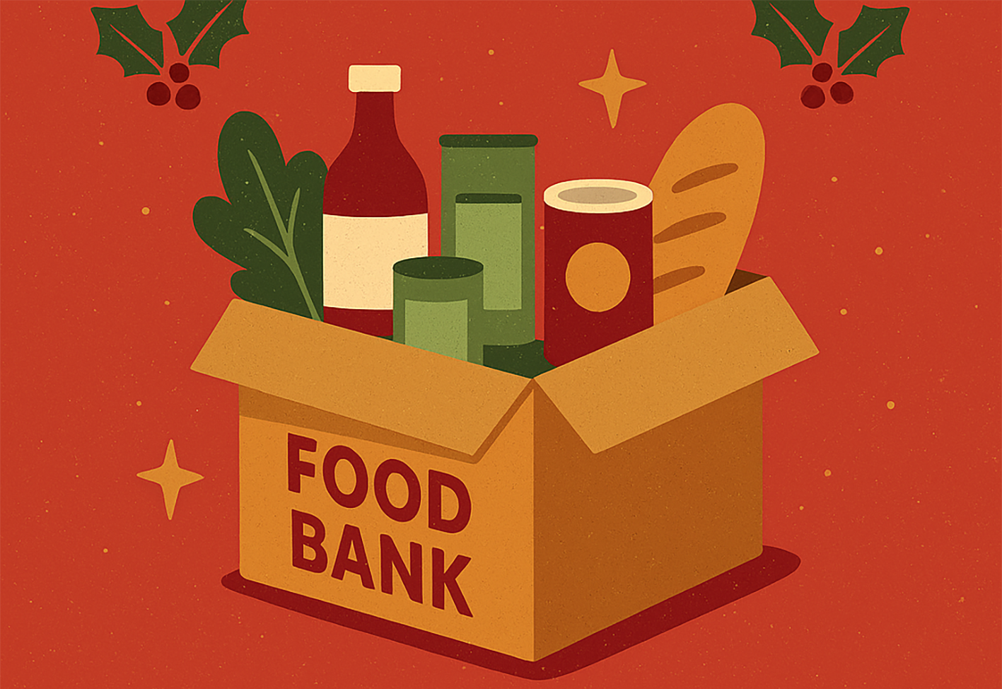 Illustration of box of food