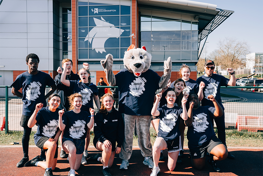 A group of students who participated in the Varsity Sport Festival at Walsall Campus