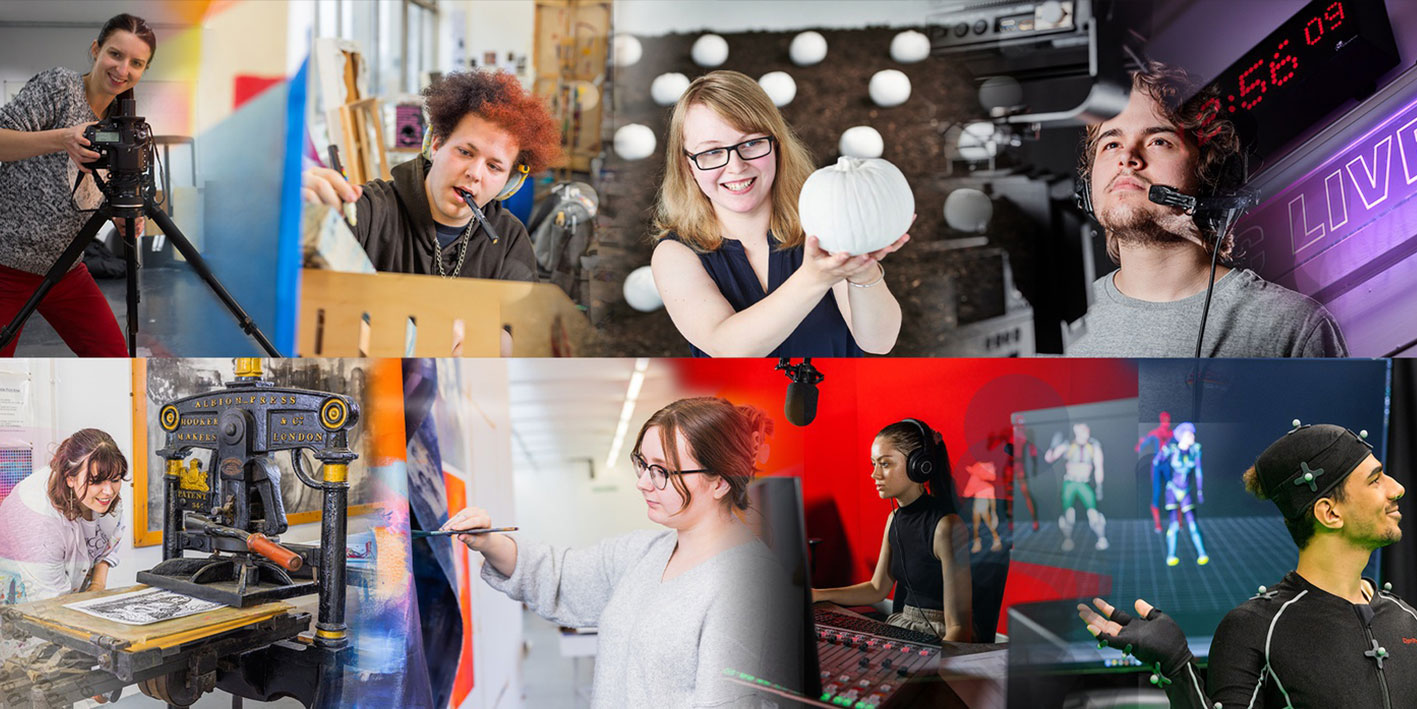 Image depicting the different courses in the School of Creative Industries