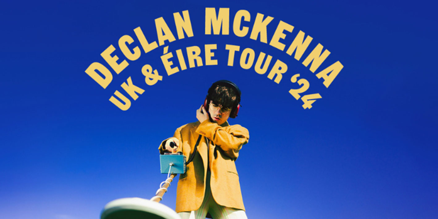 A promotional graphic of Declan McKenna