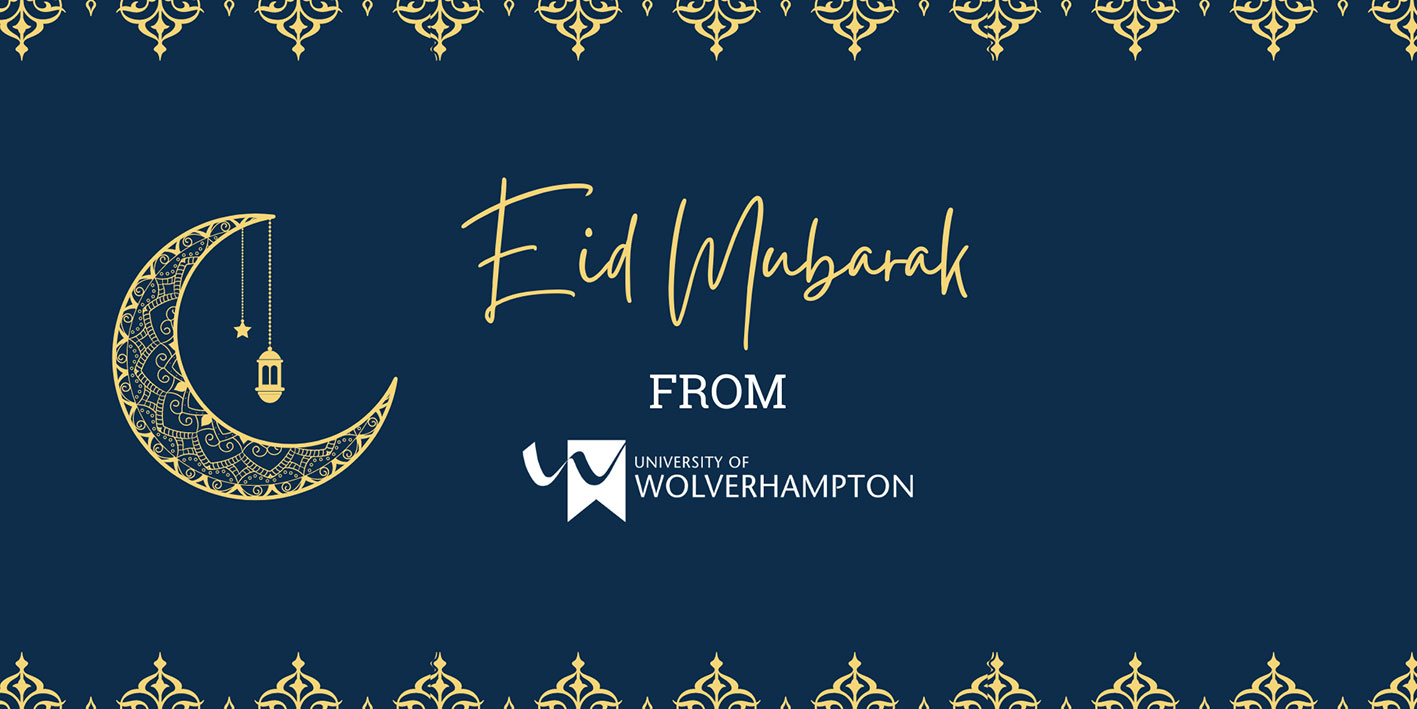 A graphic celebrating Eid Mubarak