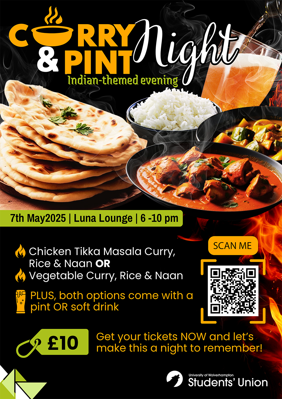 Curry and a pint poster