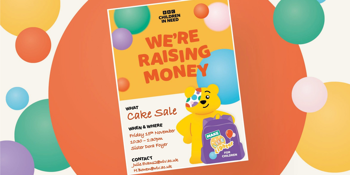 Children in Need 204 cake sale poster