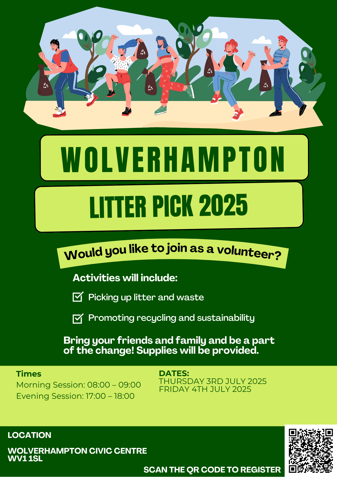 Community litter pick poster 2025