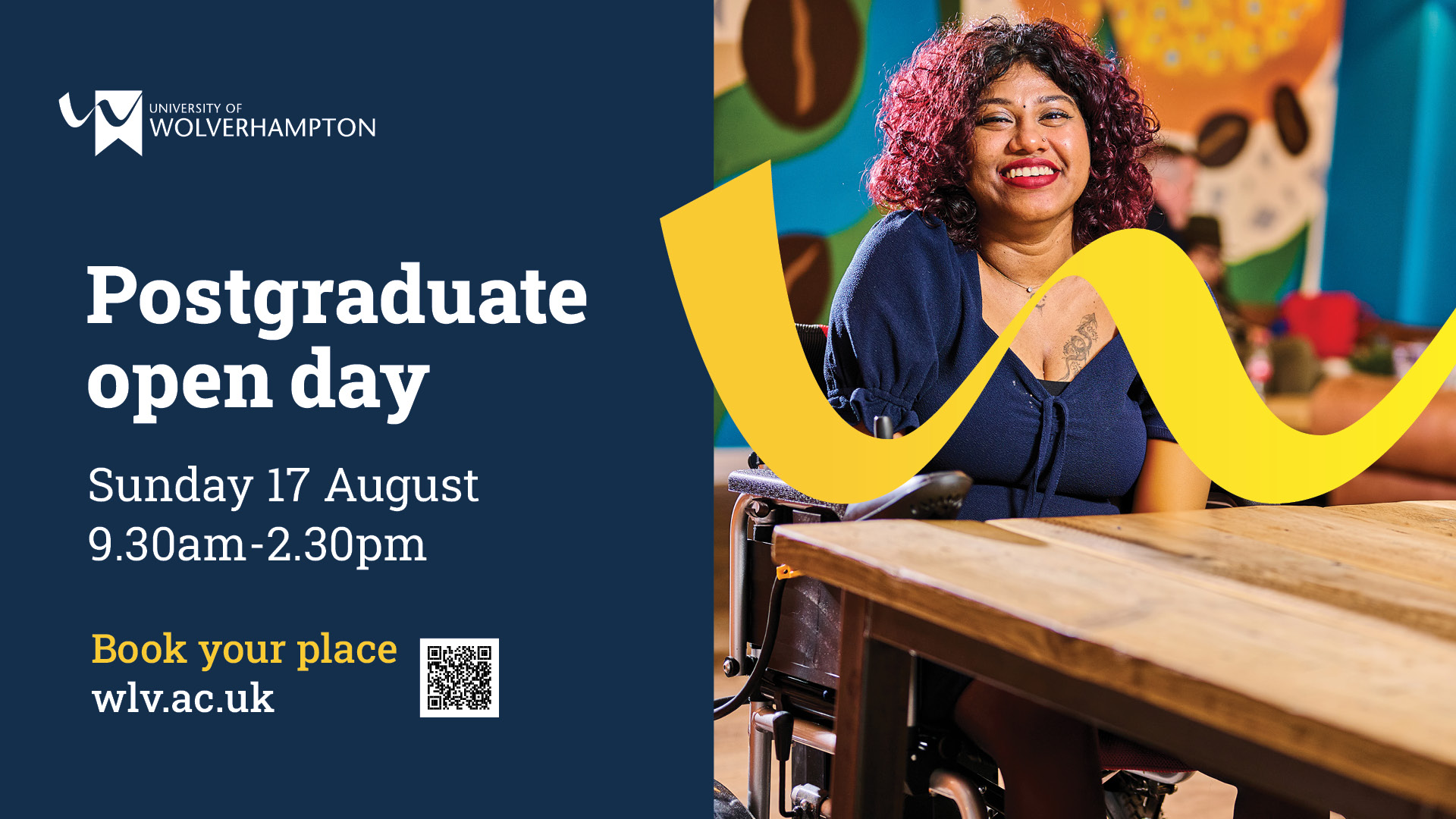 Book onto the Postgraduate Open Day 17 August