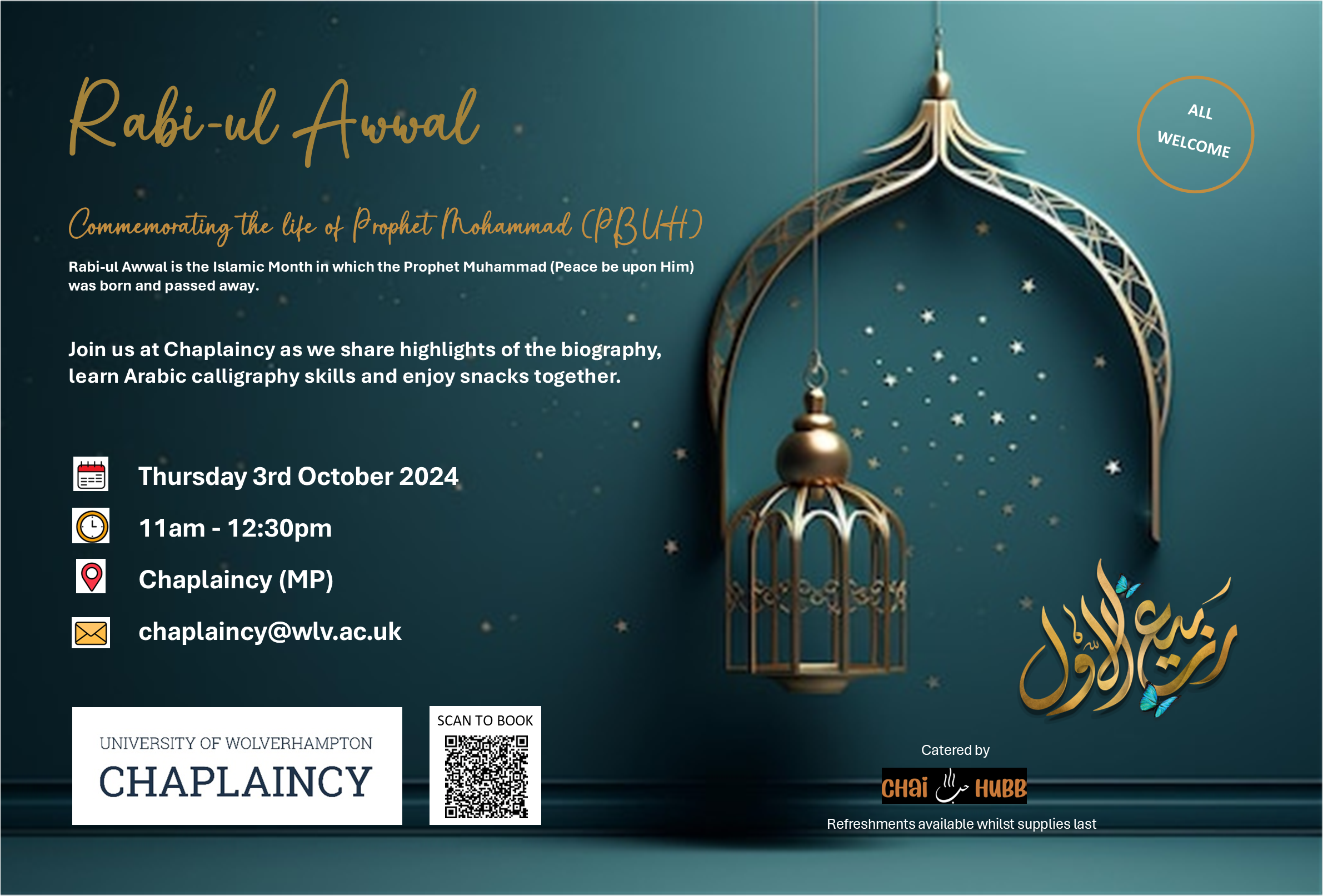 Rabi ul Awwal event poster October 2024