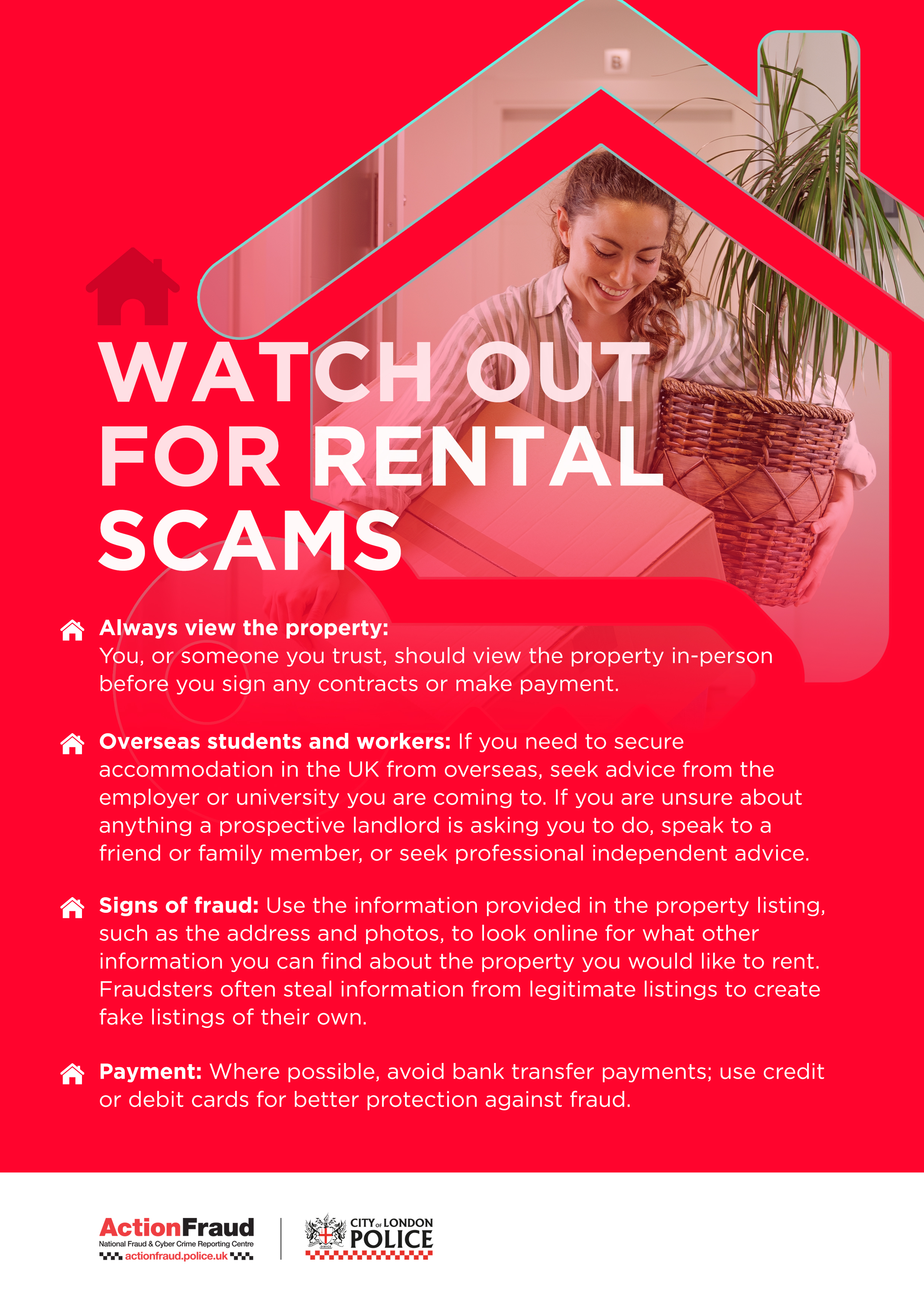 Watch out for rental scams poster