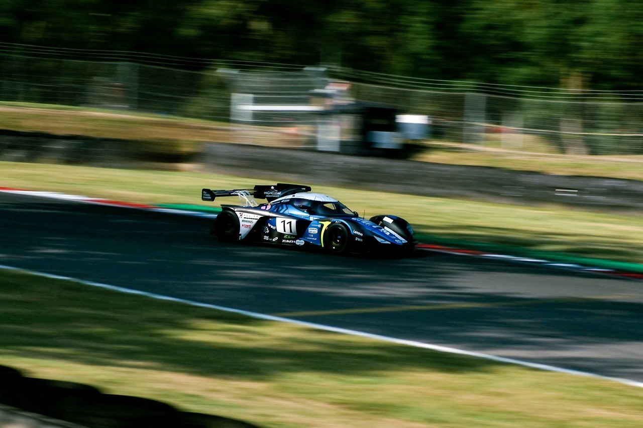 Motorsport team celebrate victory at penultimate race weekend