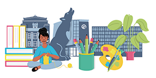 University Mental Health Day graphic illustration