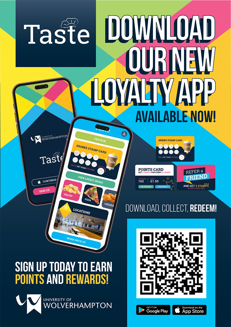 Download the Taste catering services loyalty app