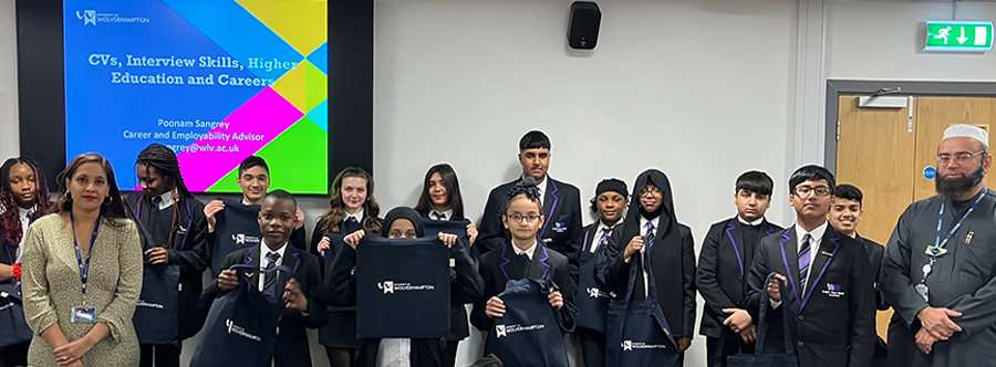 West Walsall E-Act Academy school pupils get Careers talk and goodie bags
