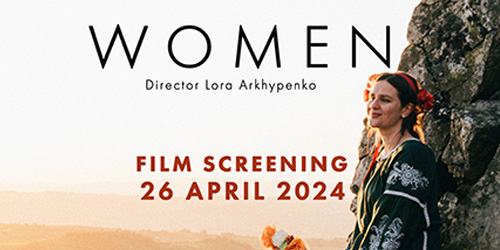 film poster for screening of WOMEN on 26 April 2024