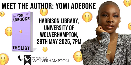 Yomi Adegoke book signing event 28 May Harrison Library