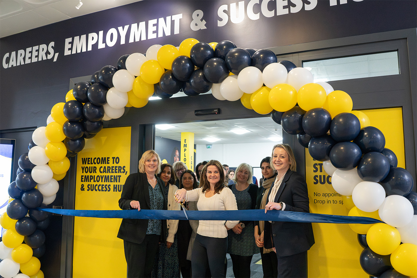 Gill Knight cuts ribbon at Careers, Employability & Success Hub launch event