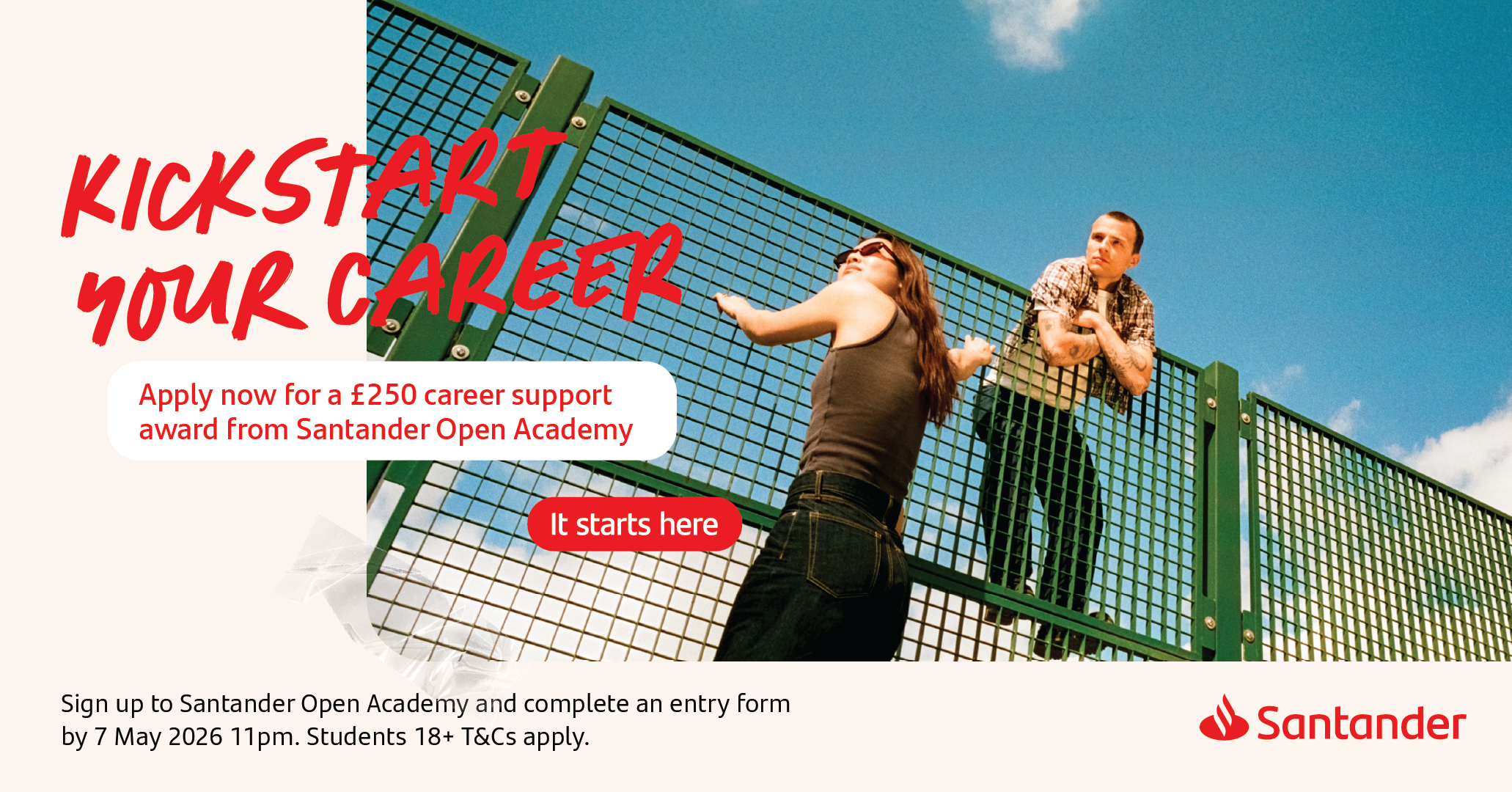 Santander Employability Award - apply for your chance to access employability support worth £250