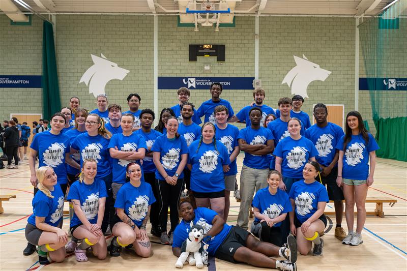 WLV student sports team at Walsall Sports Centre competing as part of Varsity Festival 2026
