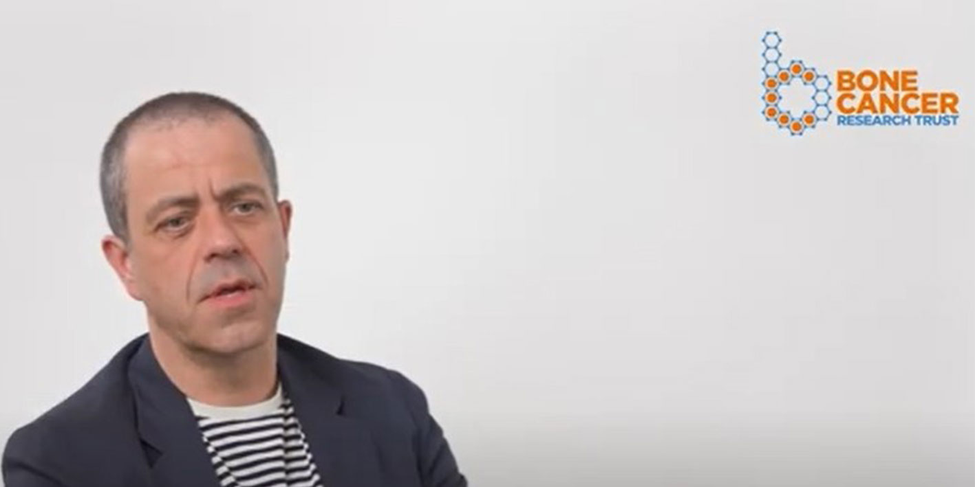 Video snapshot of Dr Mark Morris talking about his research into bone cancer
