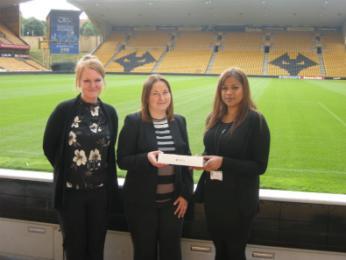 Laura Gabbidon, Marketing Manager at Wolverhampton Wanderers Football Club, Joanna Terry, Employer Liaison Co-ordinator for The Workplace, University of Wolverhampton, Dipisha Patel, University of Wolverhampton Business Management Graduate Class of 2015