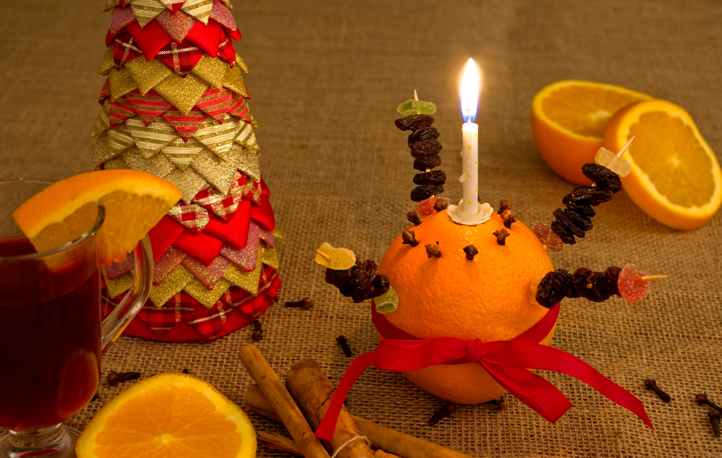 Christmas tradition Christingle table display iStock stock photo