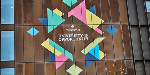 WLV University of Opportunity motif City Campus Courtyard