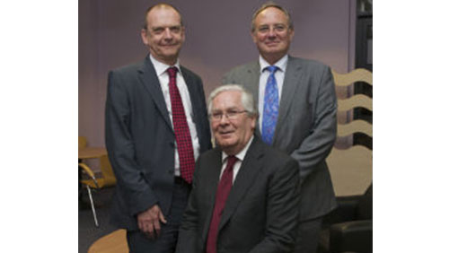 Professor Geoff Layer, Sir Mervyn King and Simon Warren 