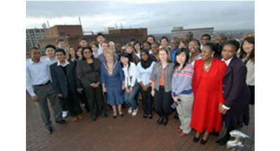 Mayor with International Students