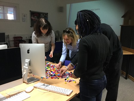 A photo taken from the Lego Serious Play session, led by Dr Bianca Mitu from the University. 