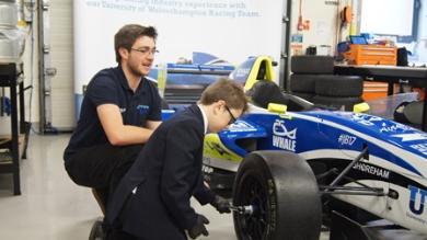 Telford pupils visit Innovation Campus and meet Shane Kelly and racing crew 