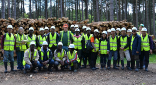 Roger Wilson from the Forestry Commission with members of the “Improving Forest Governance” course delegation at Cannock Chase