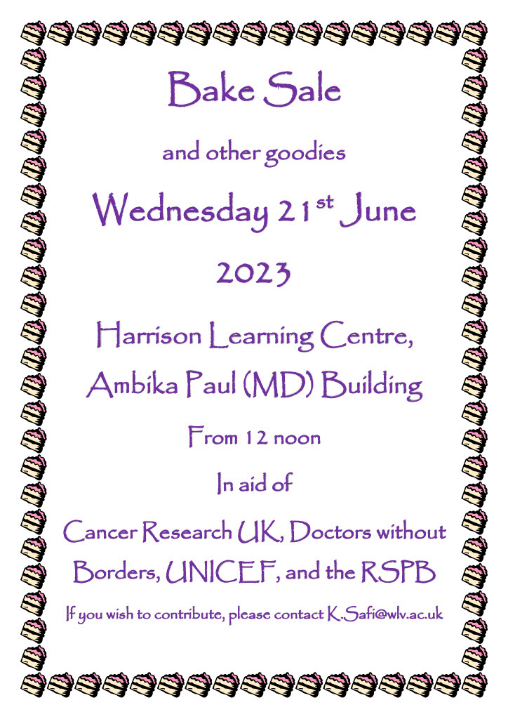 Bake Sale June promotion poster a4