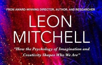 A picture of 'Imagination' book cover. The background is red and purple and the font is white