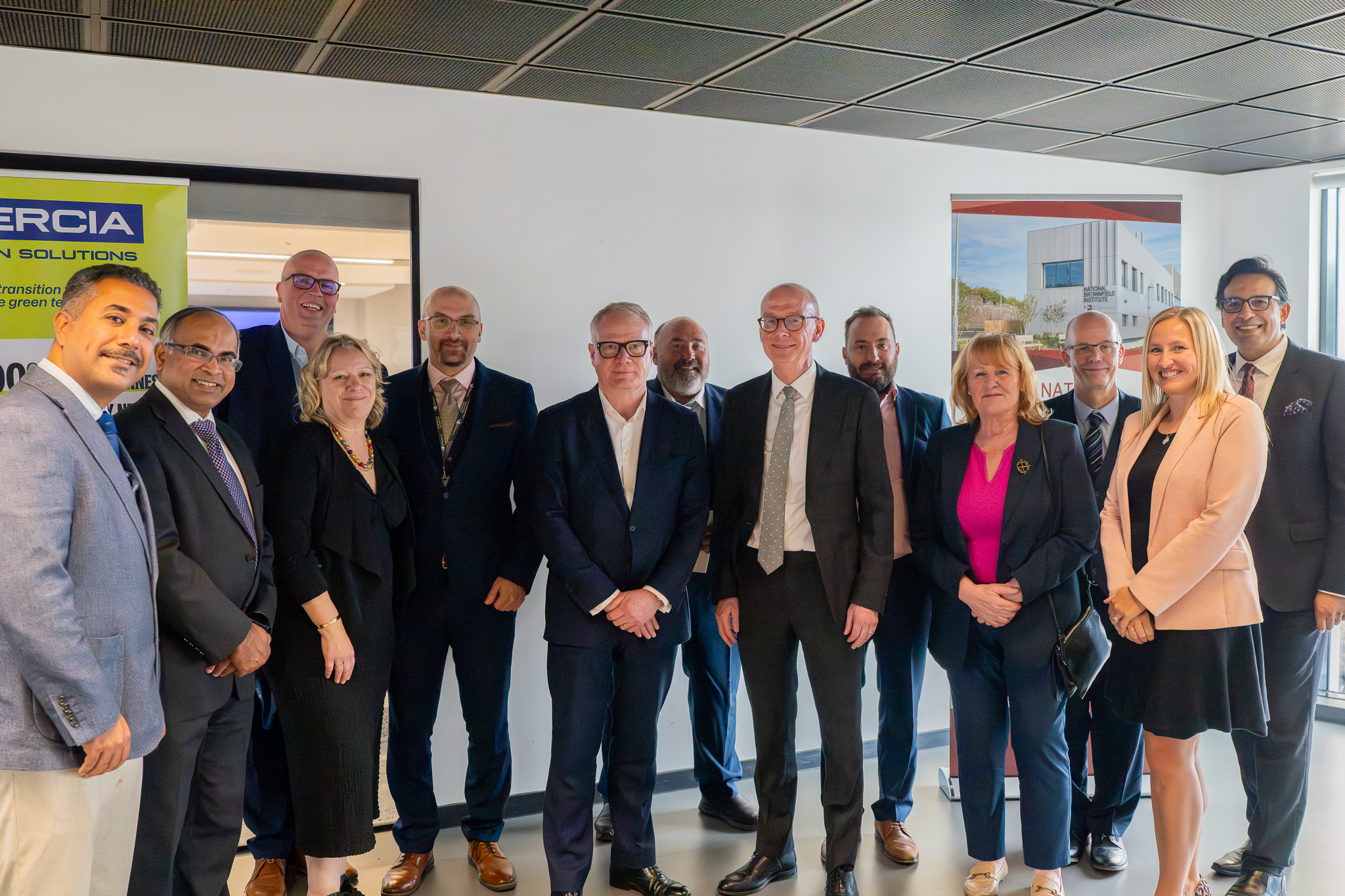 West Midlands Combined Authority Mayor, Richard Parker MP and Pat McFadden MP for Wolverhampton Southeast with representatives from University of Wolverhampton and MERCIA Group Services