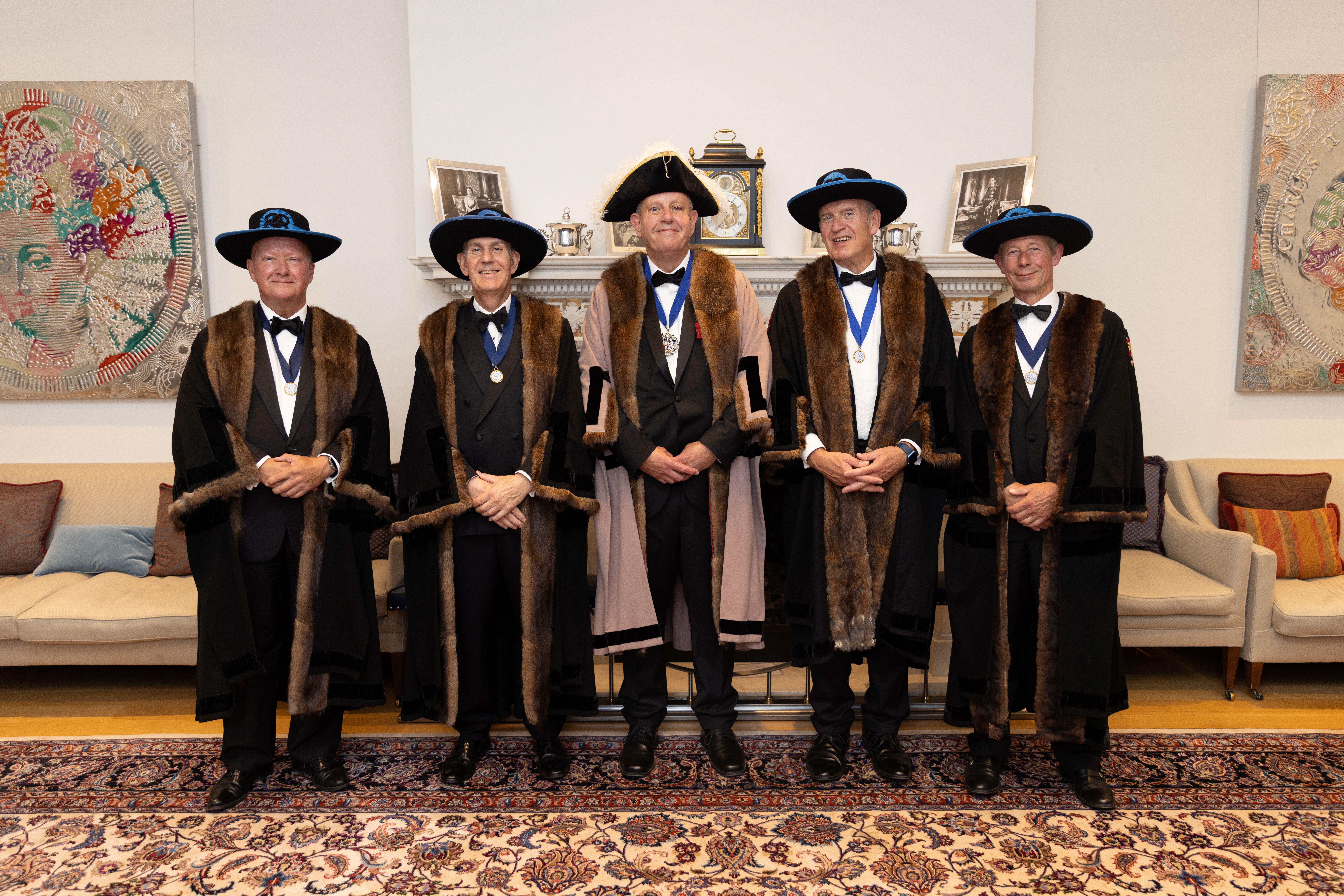 Five men at an Installation Ceremony for Master Wardens in the City of London