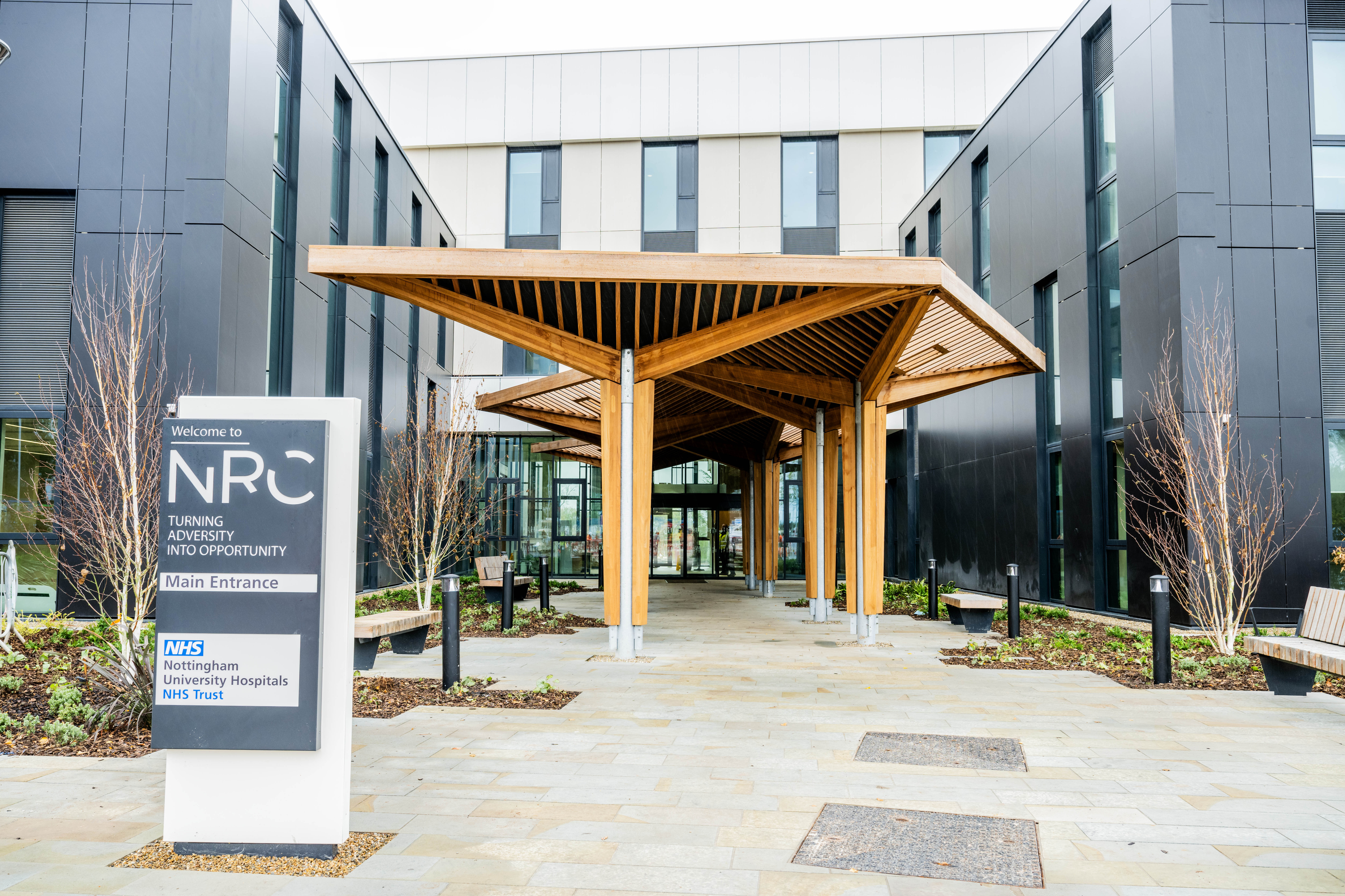 Computer generated image of the entrance to the new rehabilitation centre