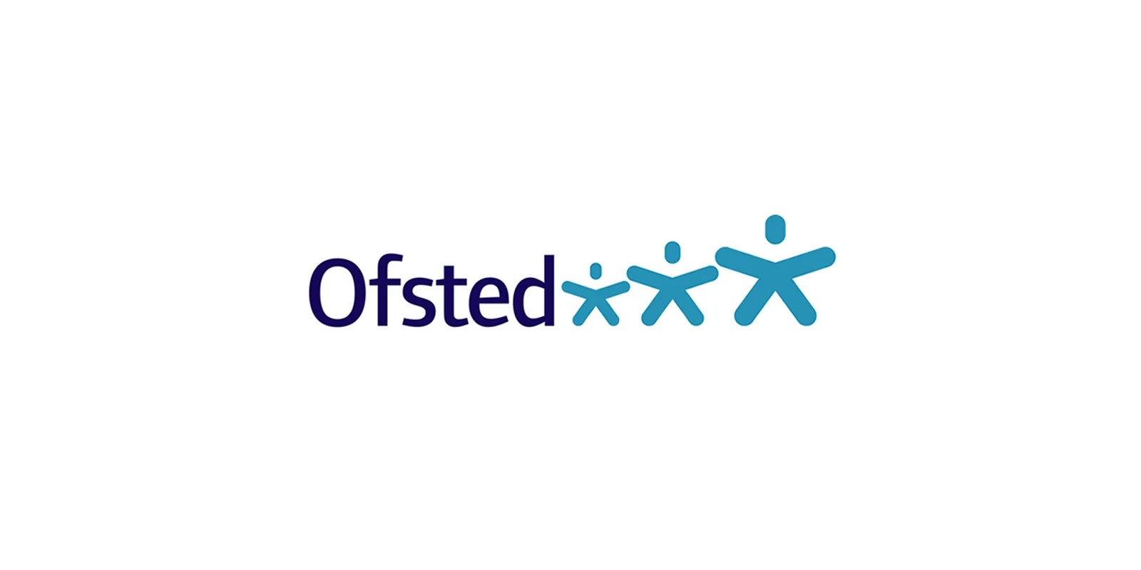 Ofsted logo featuring blue lettering on a white background