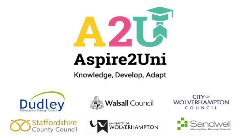 Image of Aspire2Uni logo. Slogan: 