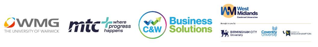 Image of consortium logos for Leadership for Manufacturing SMEs page.