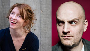 Side-by-side photographs of Liz Berry and Rob Francis